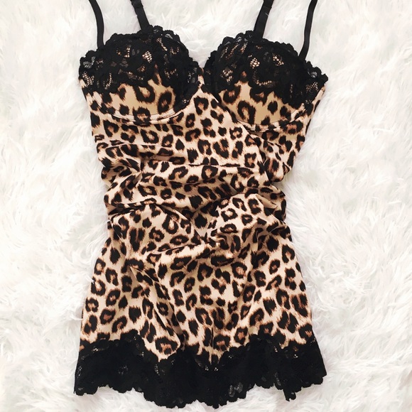 Other - Lace Leopard Print Babydoll